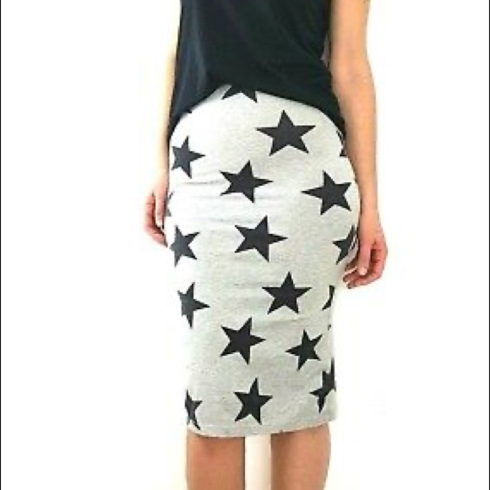 Super Cute Topshop Star Pencil Skirt